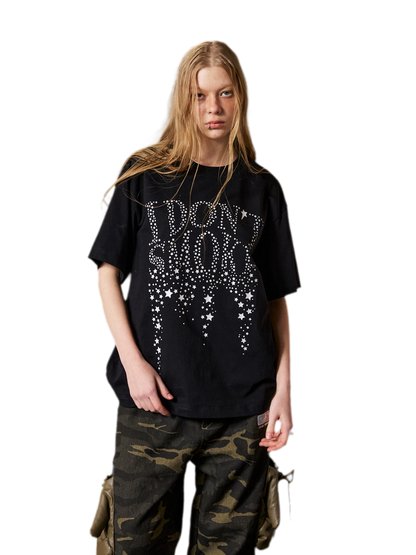 Loose Fit Glitter Logo T-Shirt