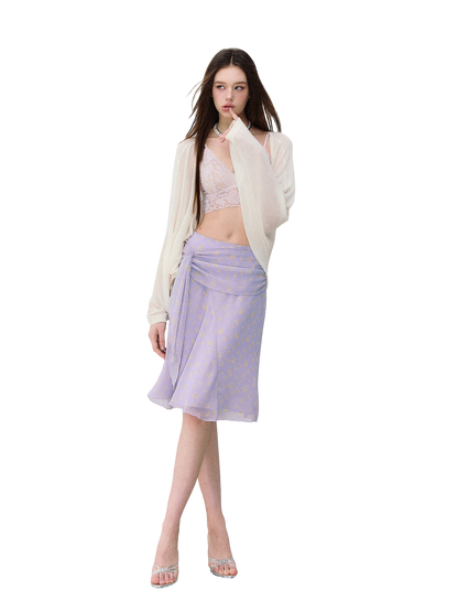Lightweight Semi-Sheer Acetate Knit Cardigan