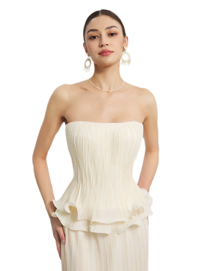 Cloud Pleated Corset Top