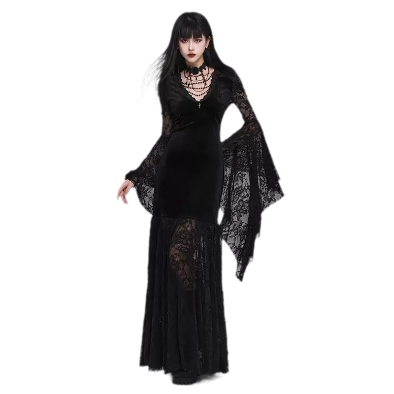 Vòng cổ choker hoa hồng phong cách Gothic