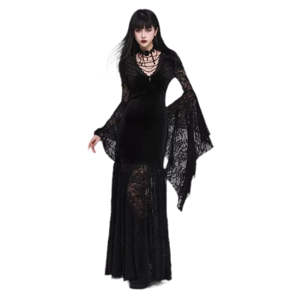 Vòng cổ choker hoa hồng phong cách Gothic