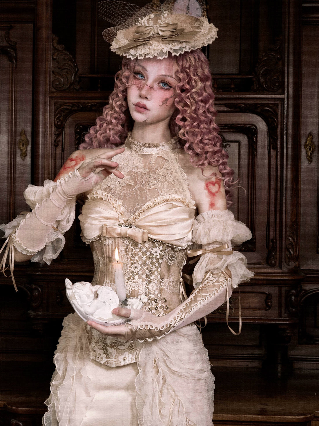 Rococo Fishbone Lace Bustier