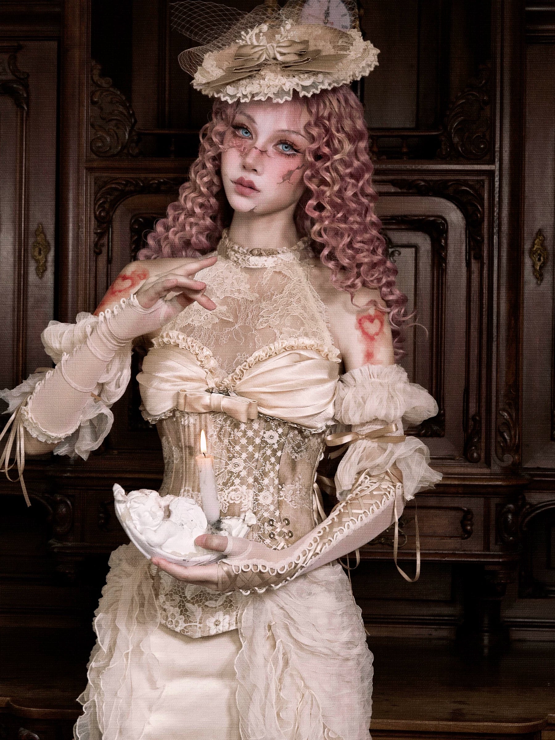 Rococo Fishbone Lace Bustier