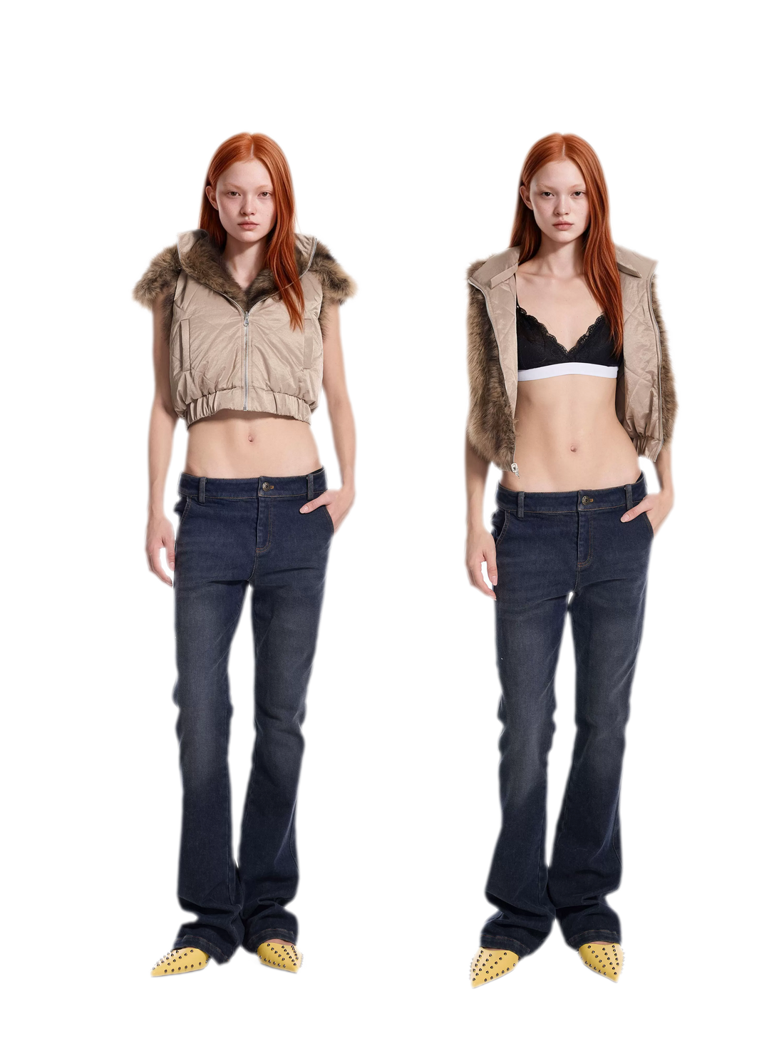 Reversible Quilted Fur Vest