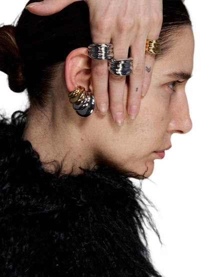 Punk Style Gold &amp; Silver Layered Ring