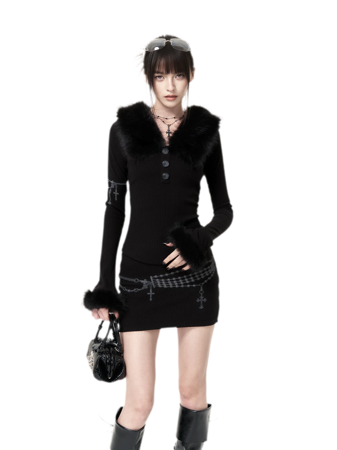 Gothic Knit Two-Piece Set