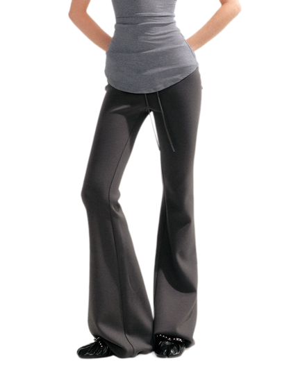 Stretch Low-Rise Flared Pants