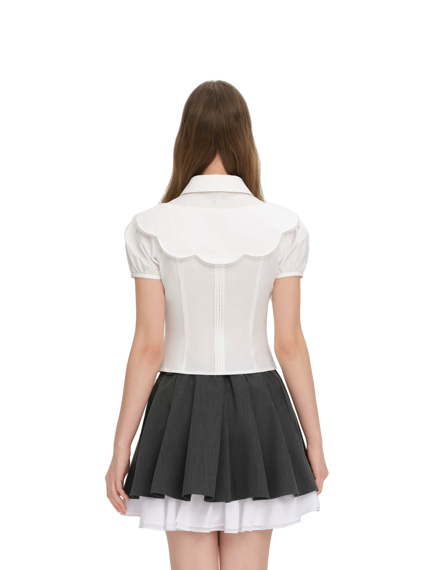 Patchwork Two-in-One Short Shirt
