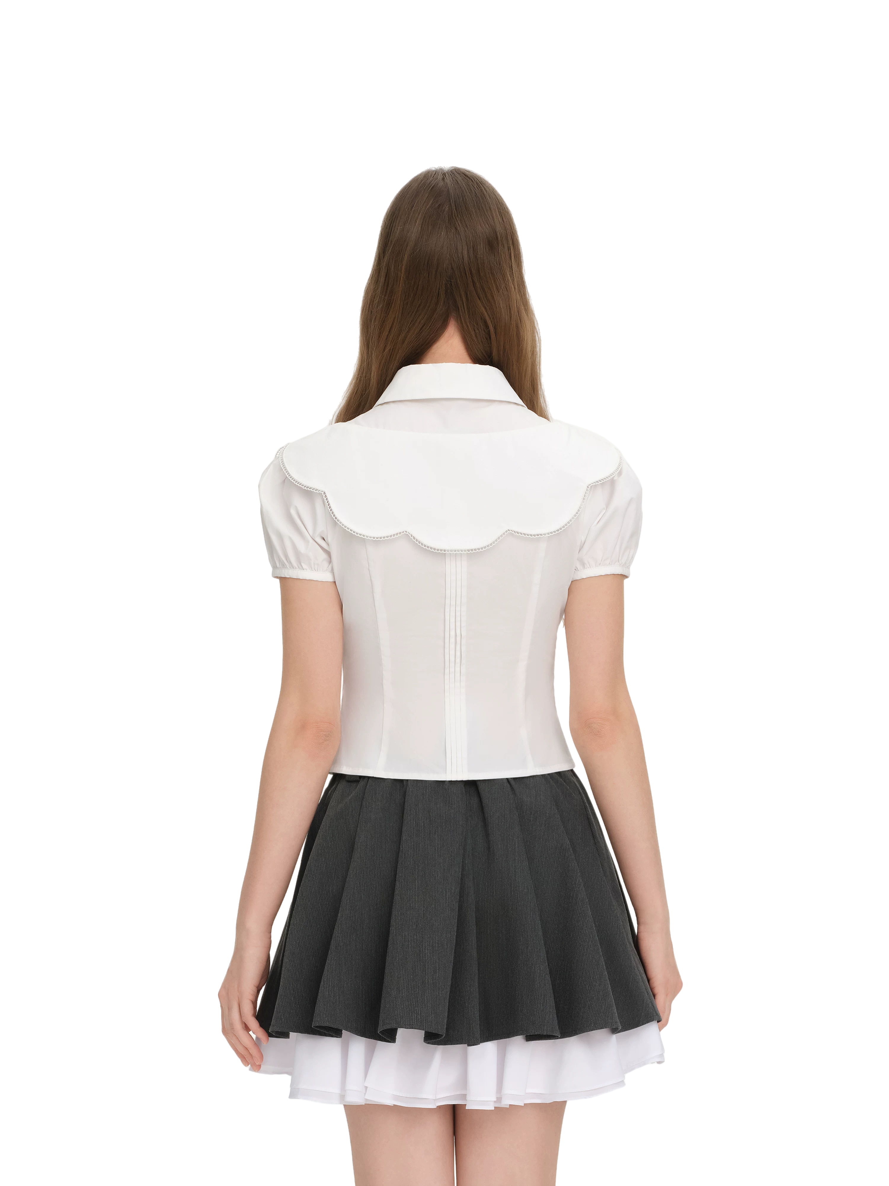 Patchwork Two-in-One Short Shirt