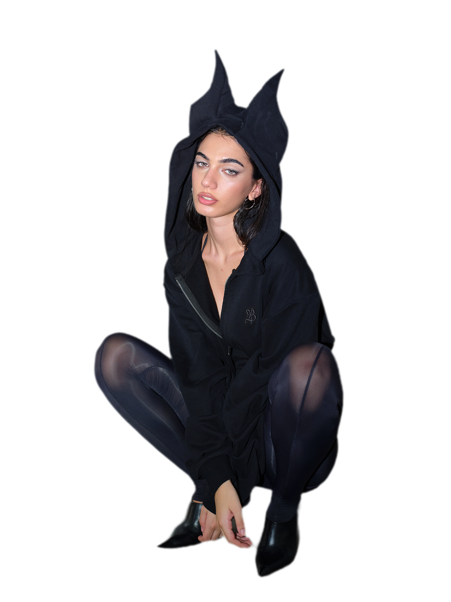 Devil Ear Zip Hoodie