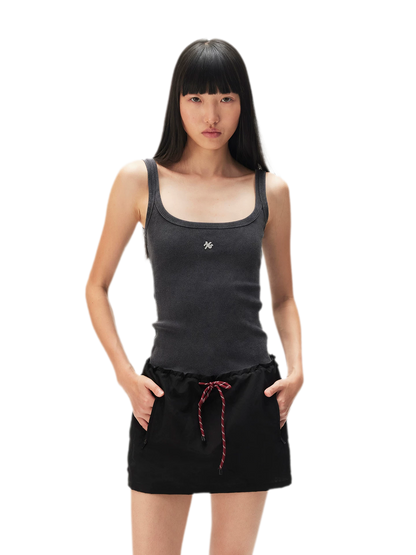 Washed Contrast Dress