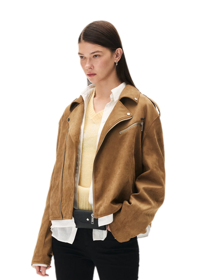 Suede Velvet Relaxed Jacket