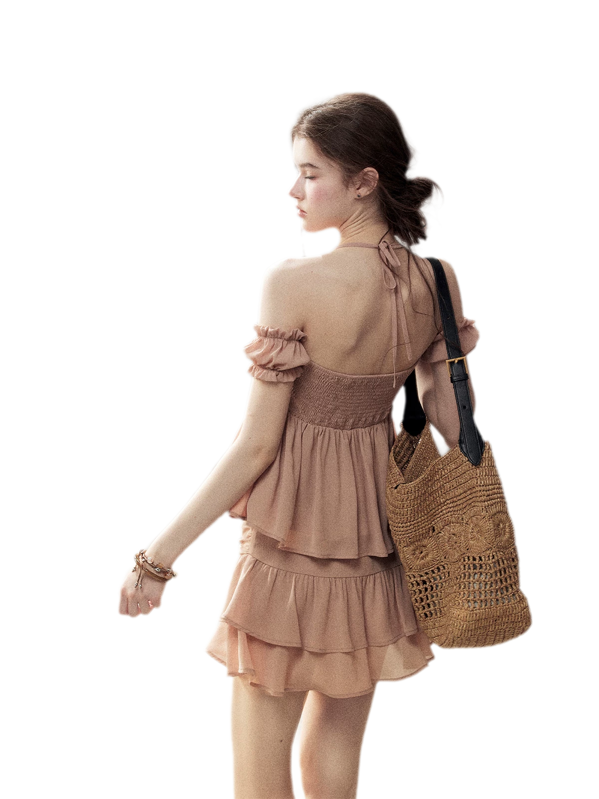 Pleated Chiffon Mini Set