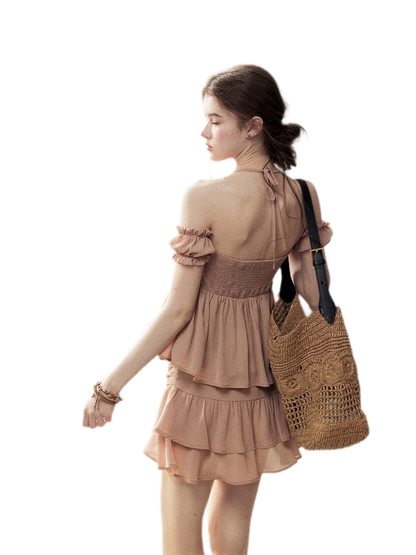 Pleated Chiffon Mini Set