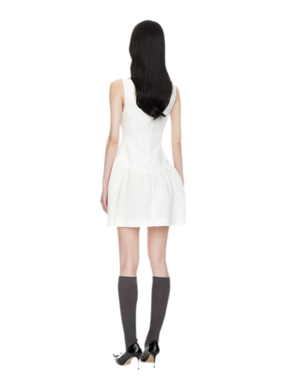 Ruffle Bowknot Mini Dress