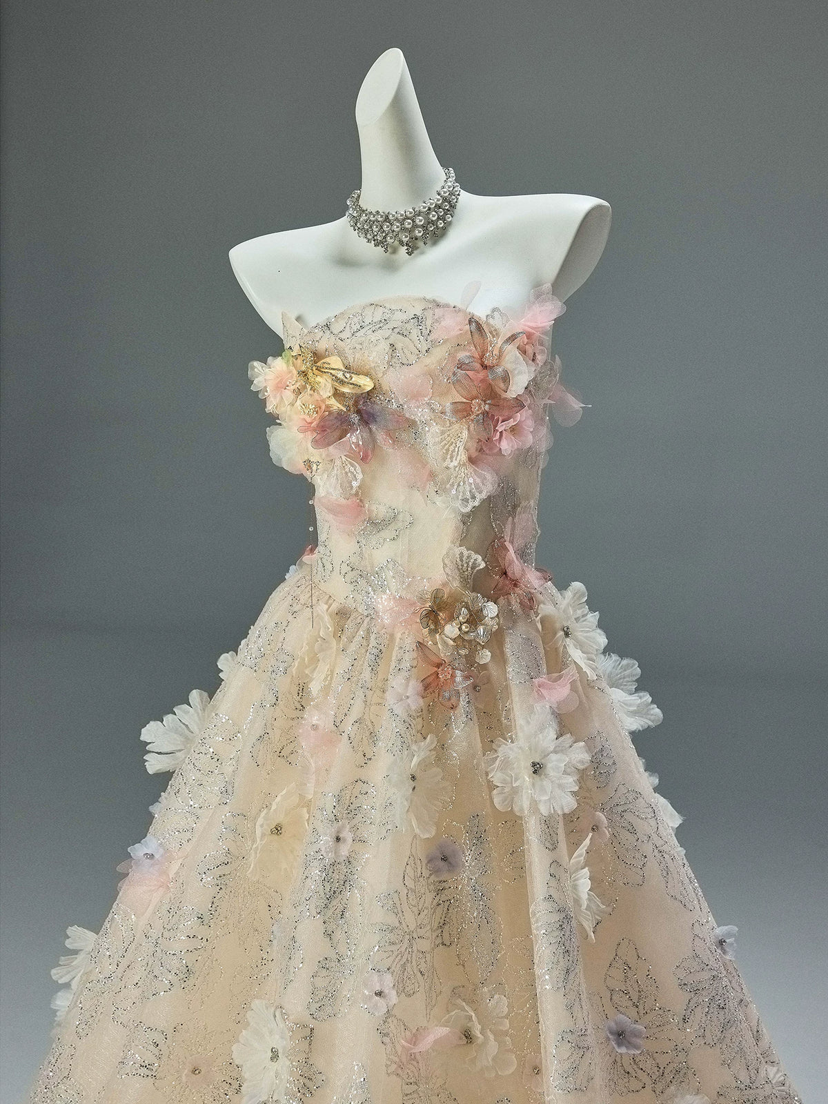 Embellished Floral Ball Gown