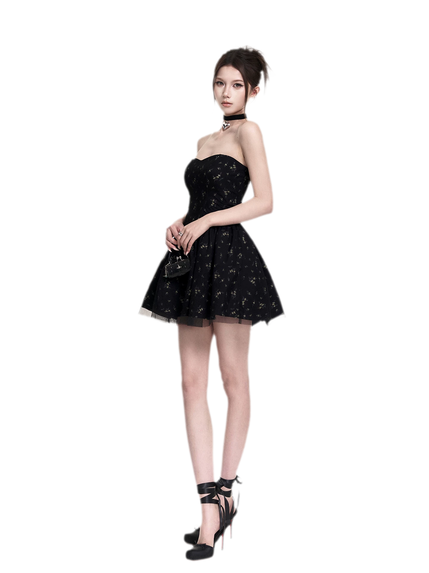 Romantic Floral Mesh Dress
