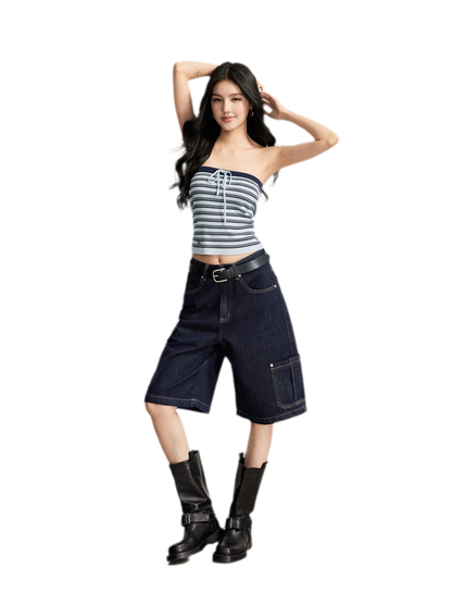 Striped Knit Bustier