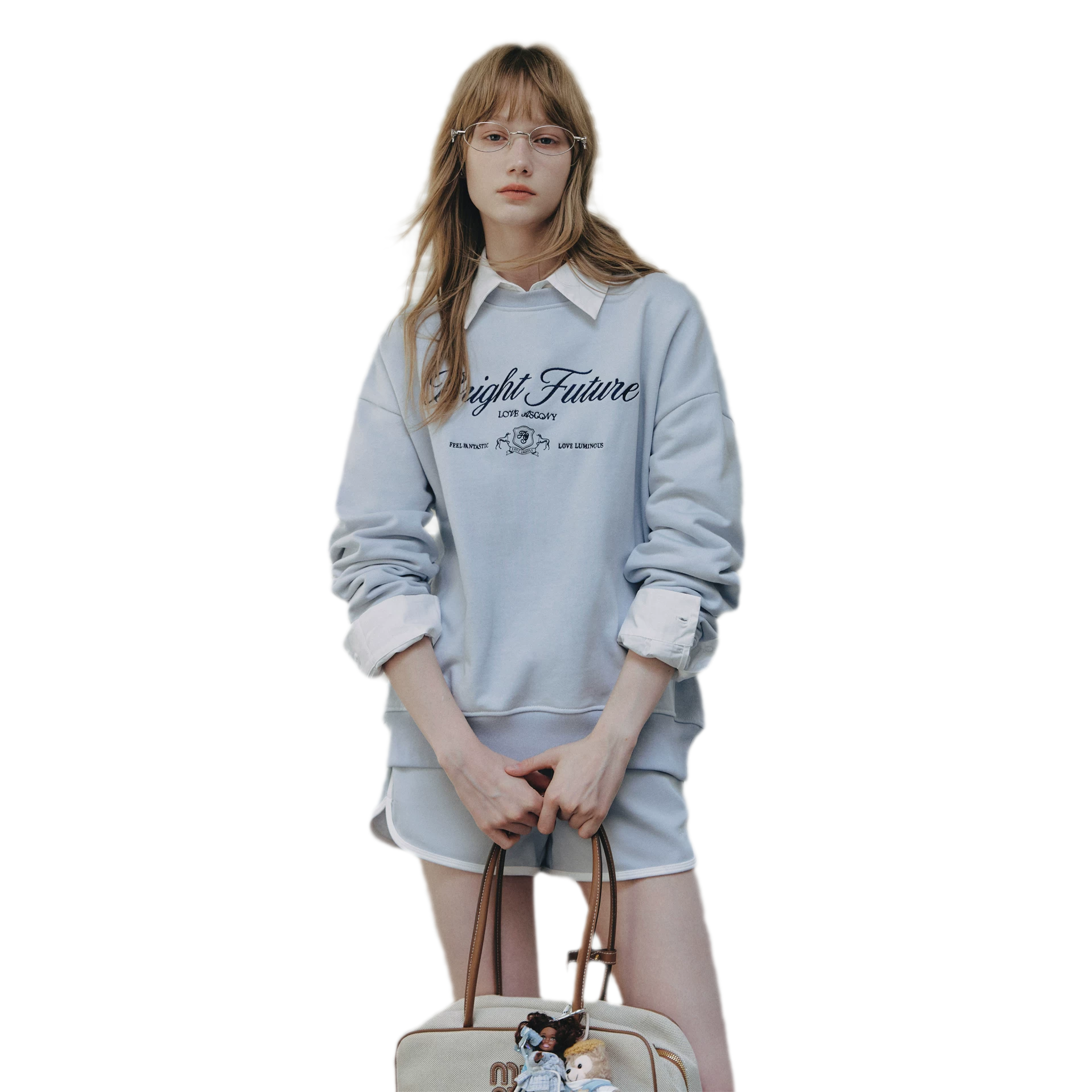 Embroidered Graphic Crewneck Sweatshirt