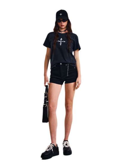 Cross Flower Vintage Tee