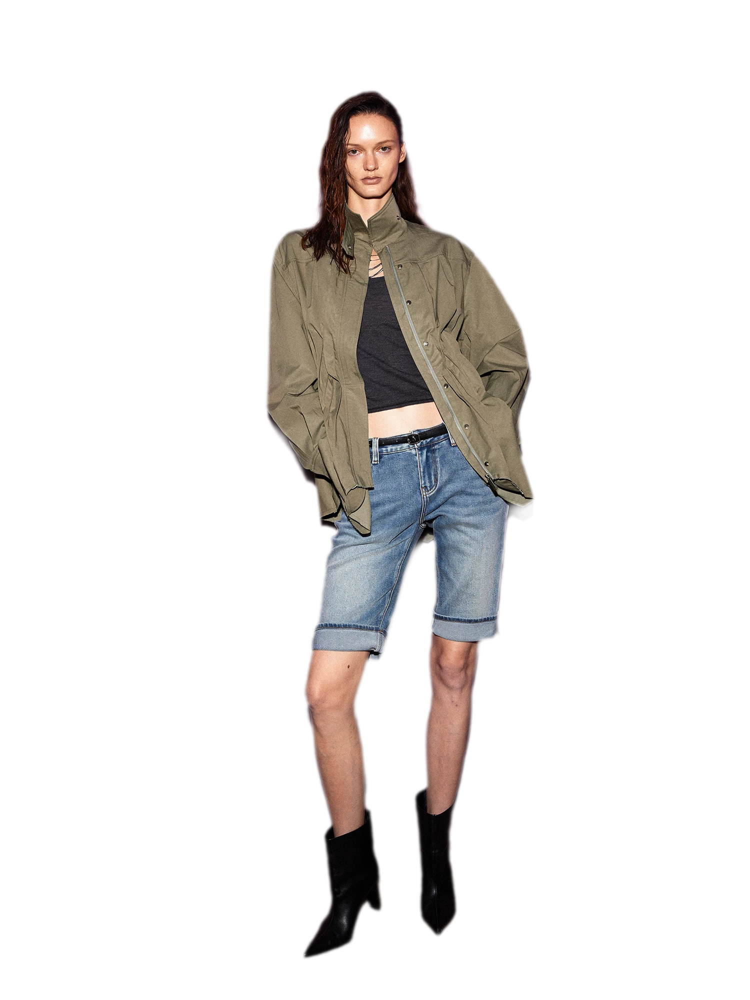 Vintage Wash Denim Shorts