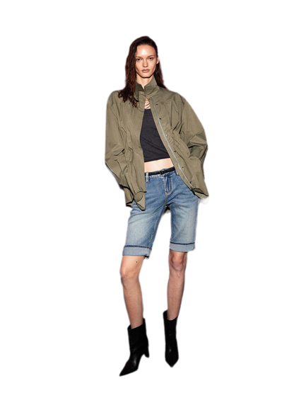 Vintage Wash Denim Shorts