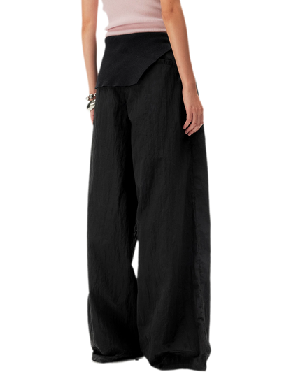 Asymmetric Wide-Leg Pants