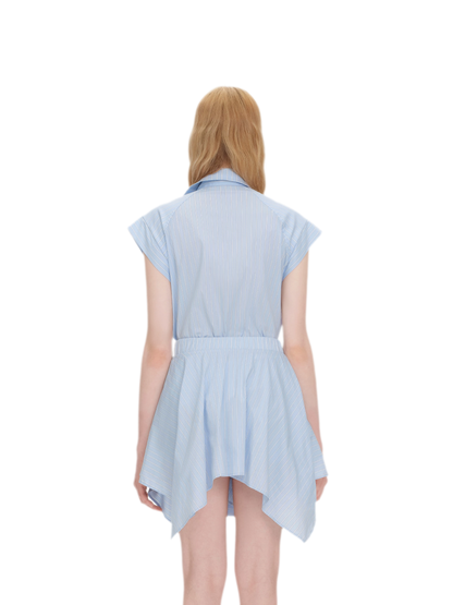 Deconstructed Shirt Dress Two-Piece Set