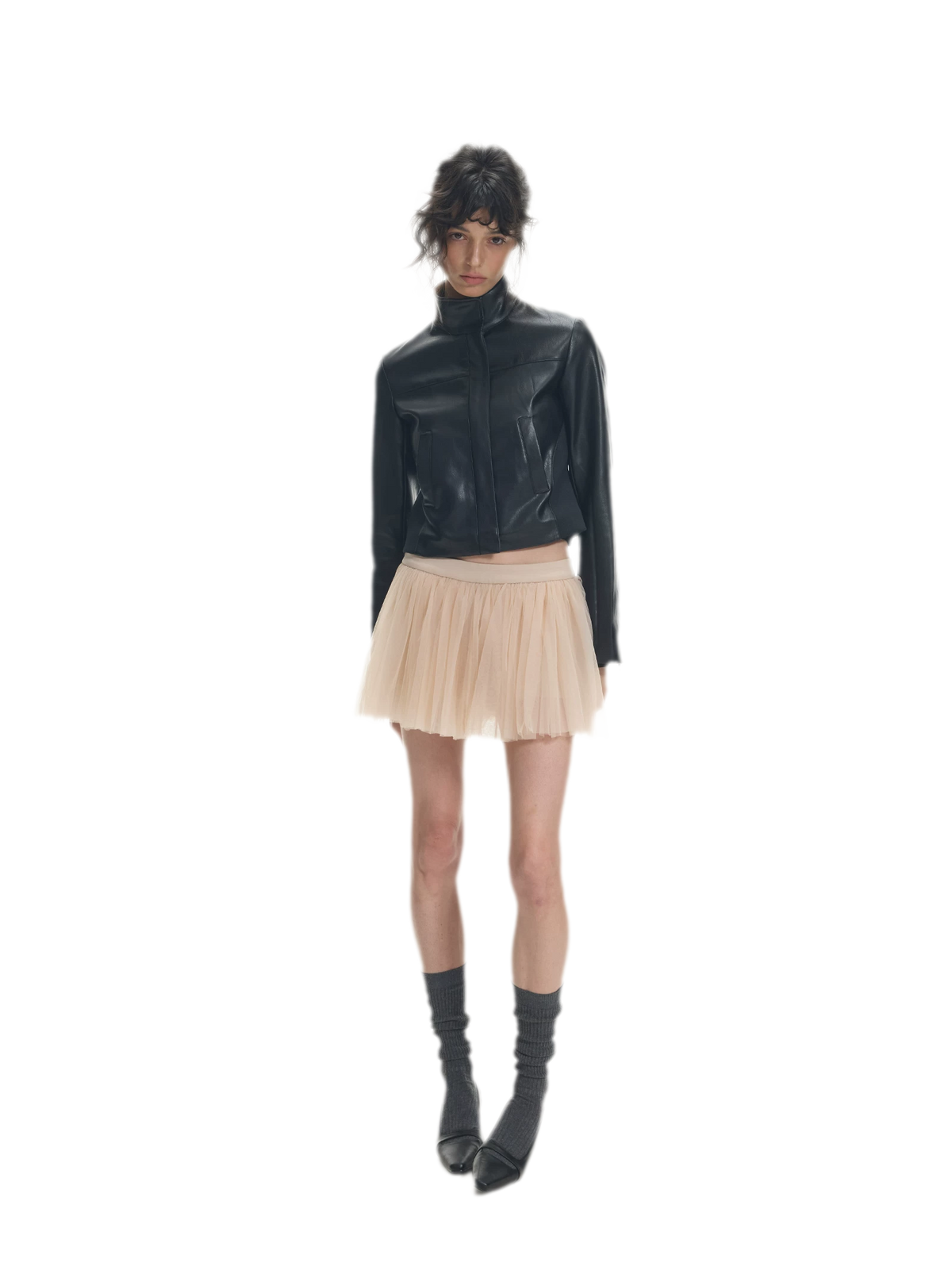 Layered Tulle A-Line Skirt