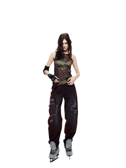 Lightweight Patchwork Leopard Camouflage Tank Top