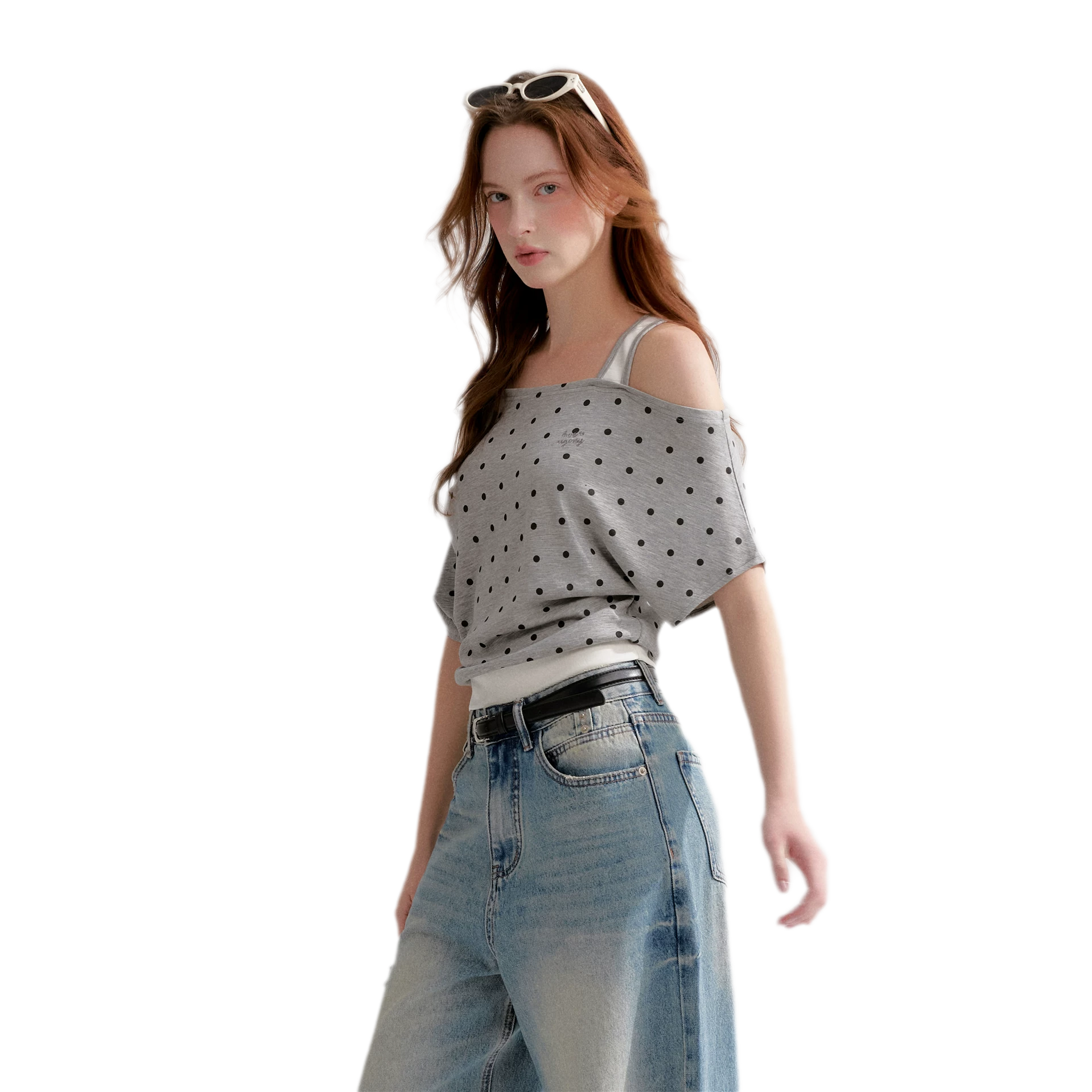 Polka Dot Layered T-Shirt