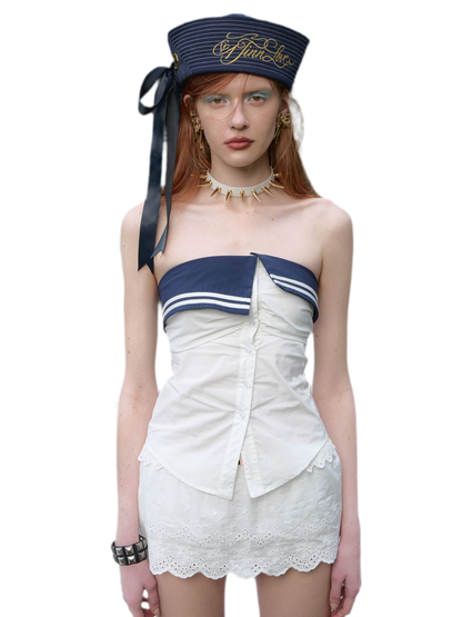 Nautical Wide Brim Sailor Hat