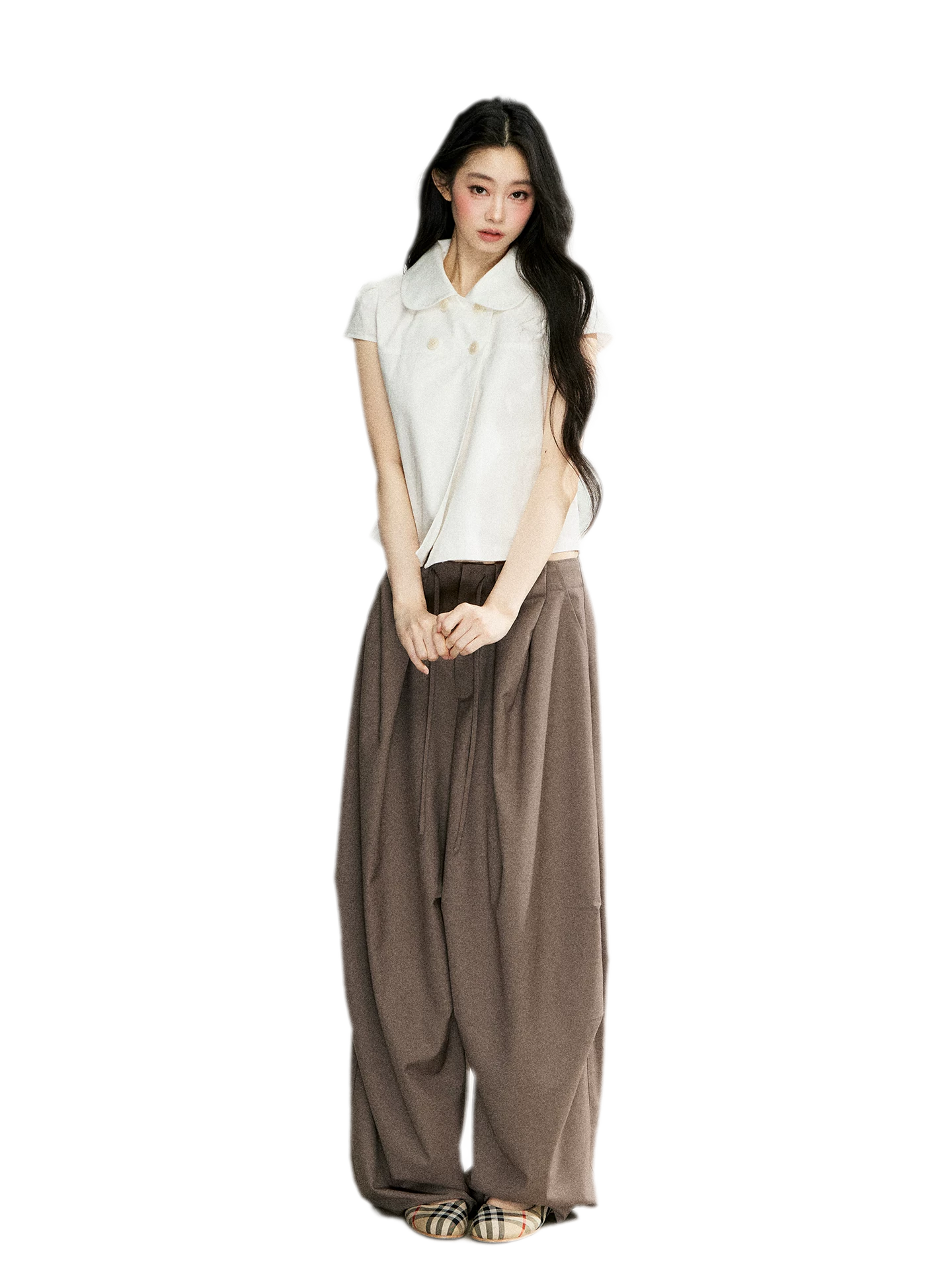 Pleated Wide Leg Pants