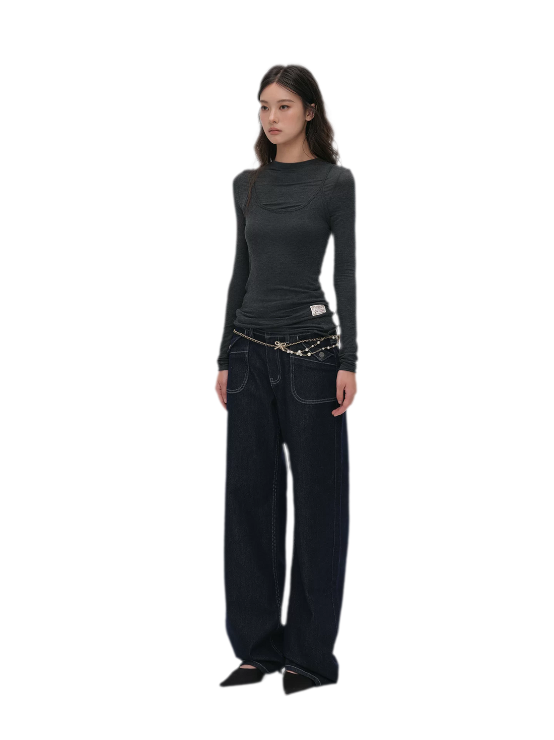 Cashmere Layered Fitted T-shirt