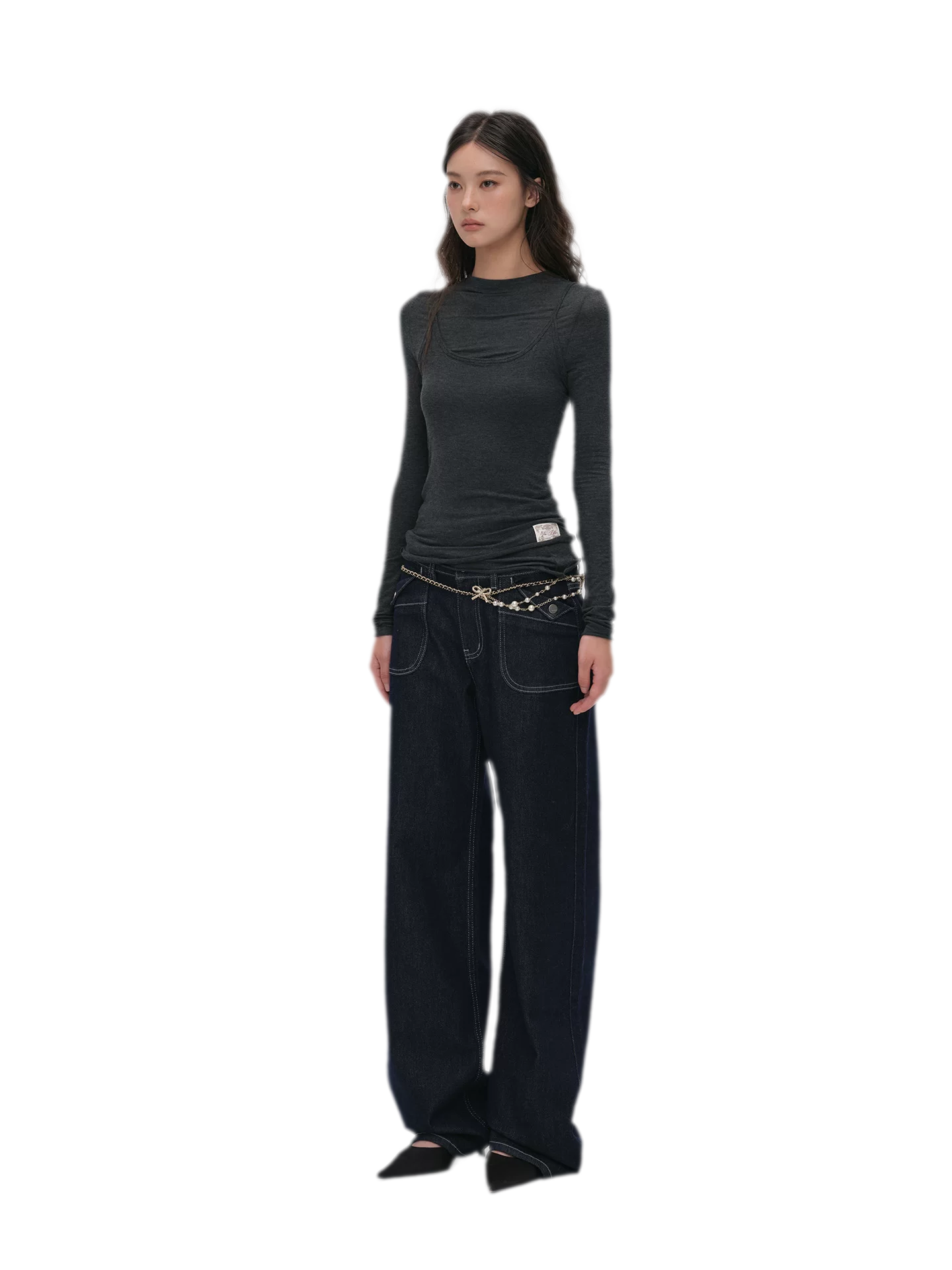 Cashmere Layered Fitted T-shirt