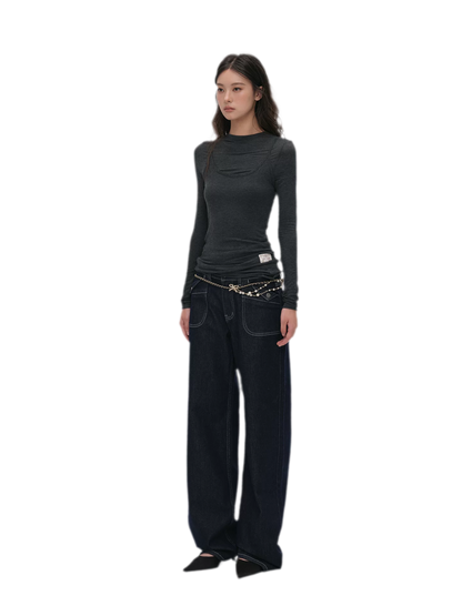 Cashmere Layered Fitted T-shirt