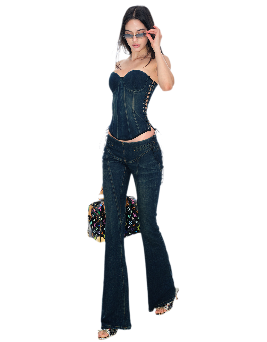 Deep Blue Flare Jeans