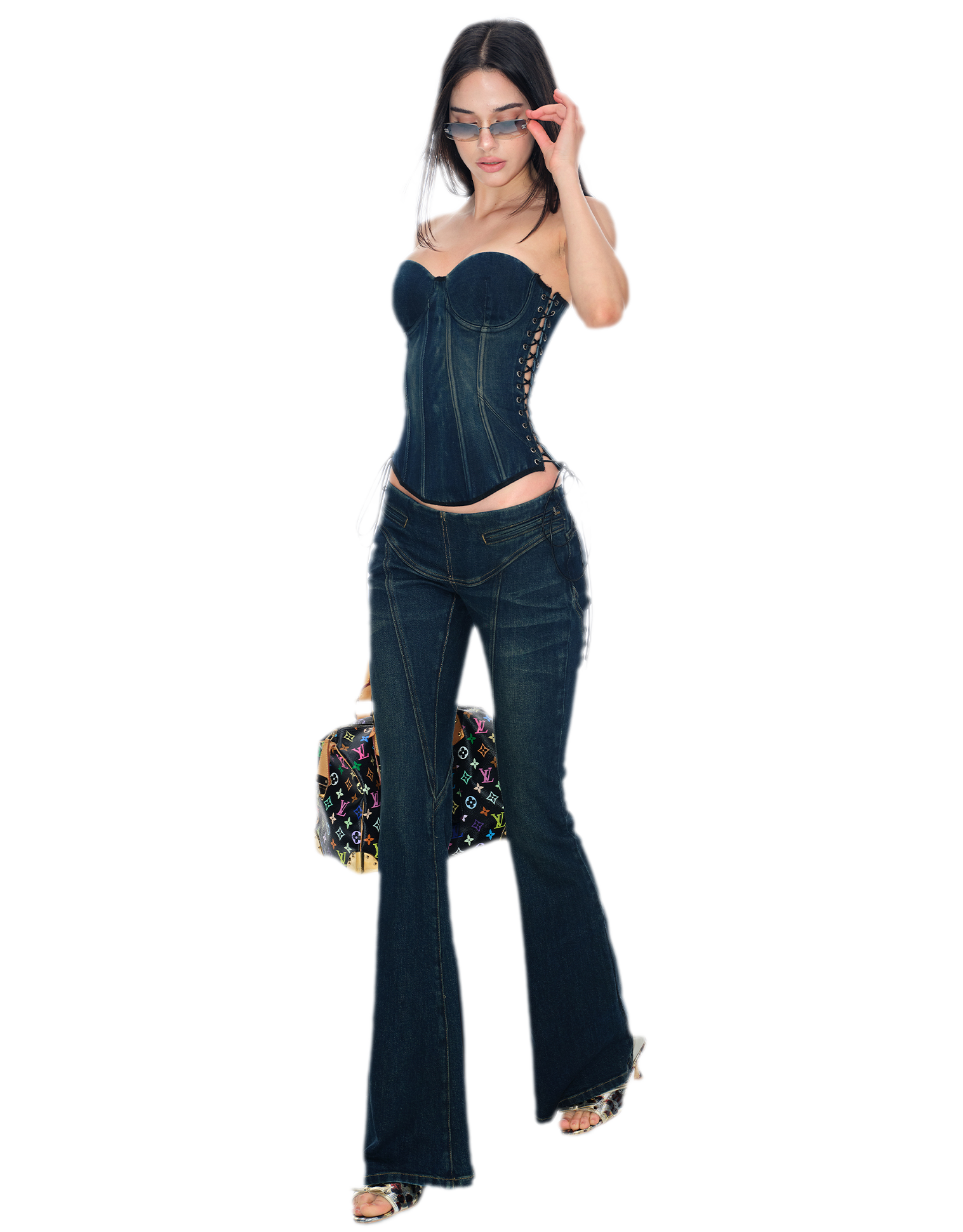 Deep Blue Flare Jeans