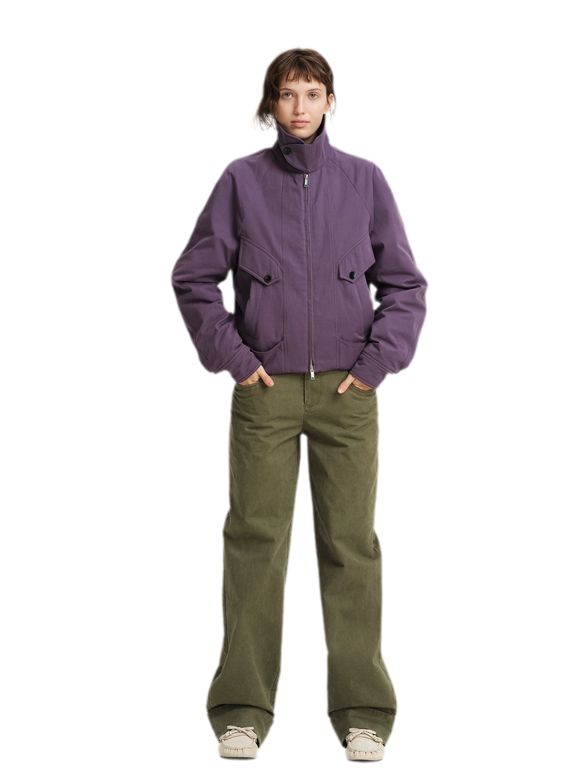 Veste utilitaire courte en coton