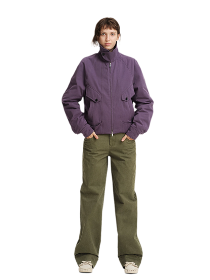 Veste utilitaire courte en coton