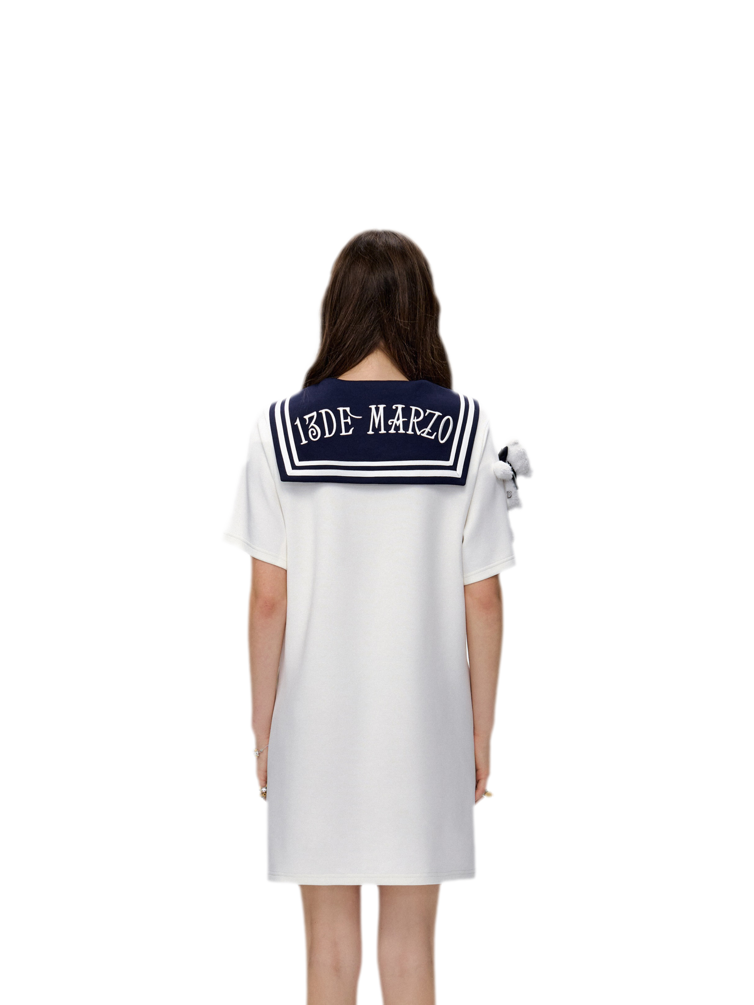 Sailor Collar T-Shirt Dress