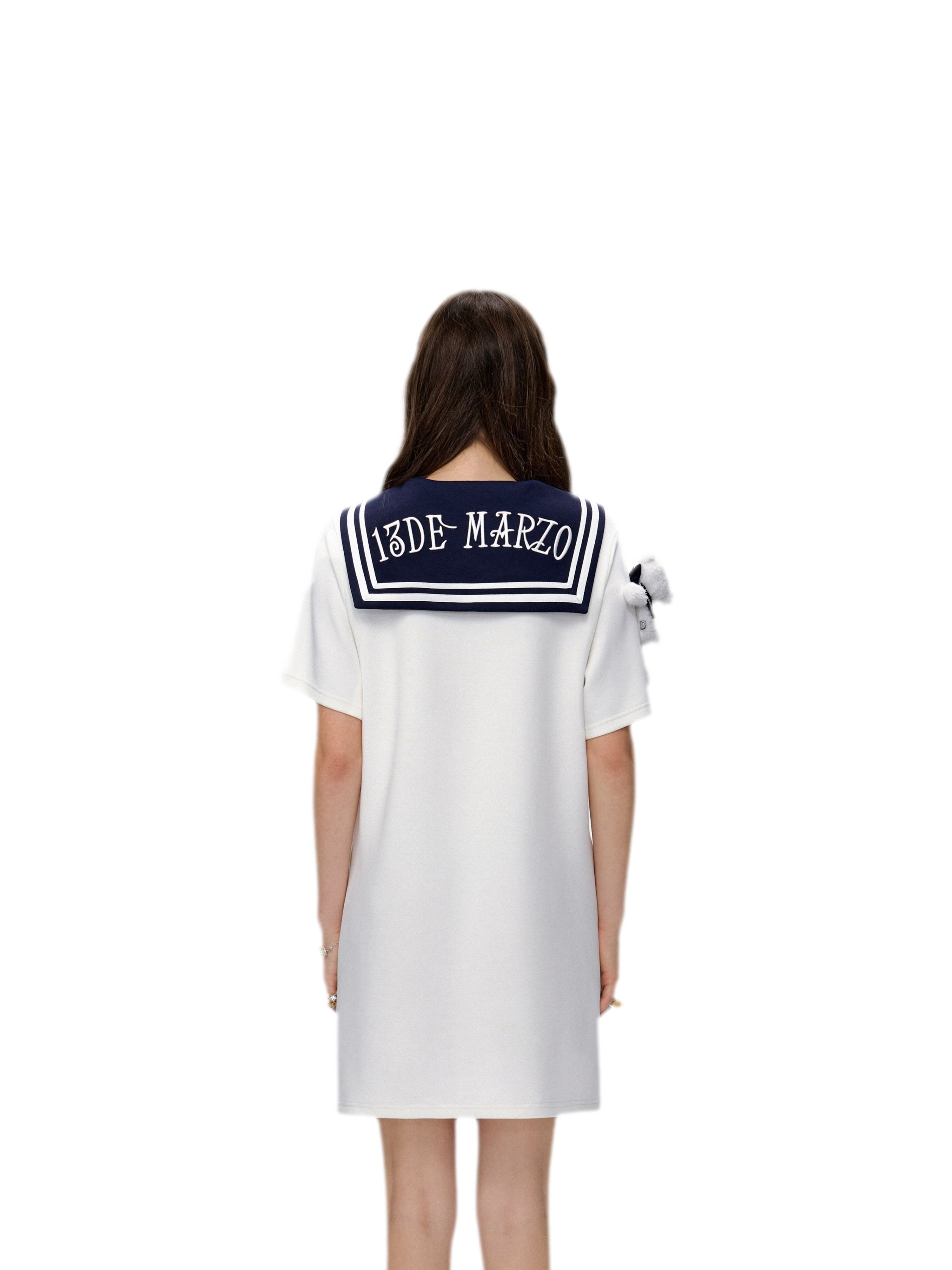 Sailor Collar T-Shirt Dress