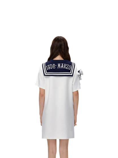 Sailor Collar T-Shirt Dress