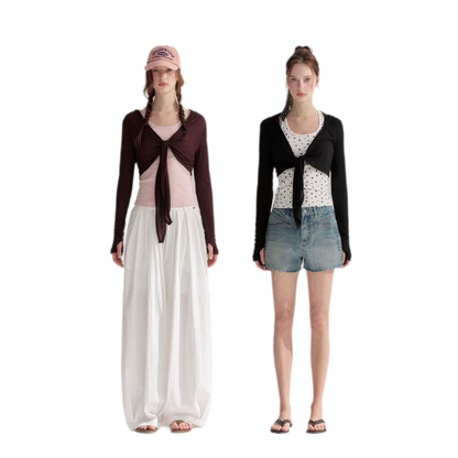 Tie Front Shrug Tank
