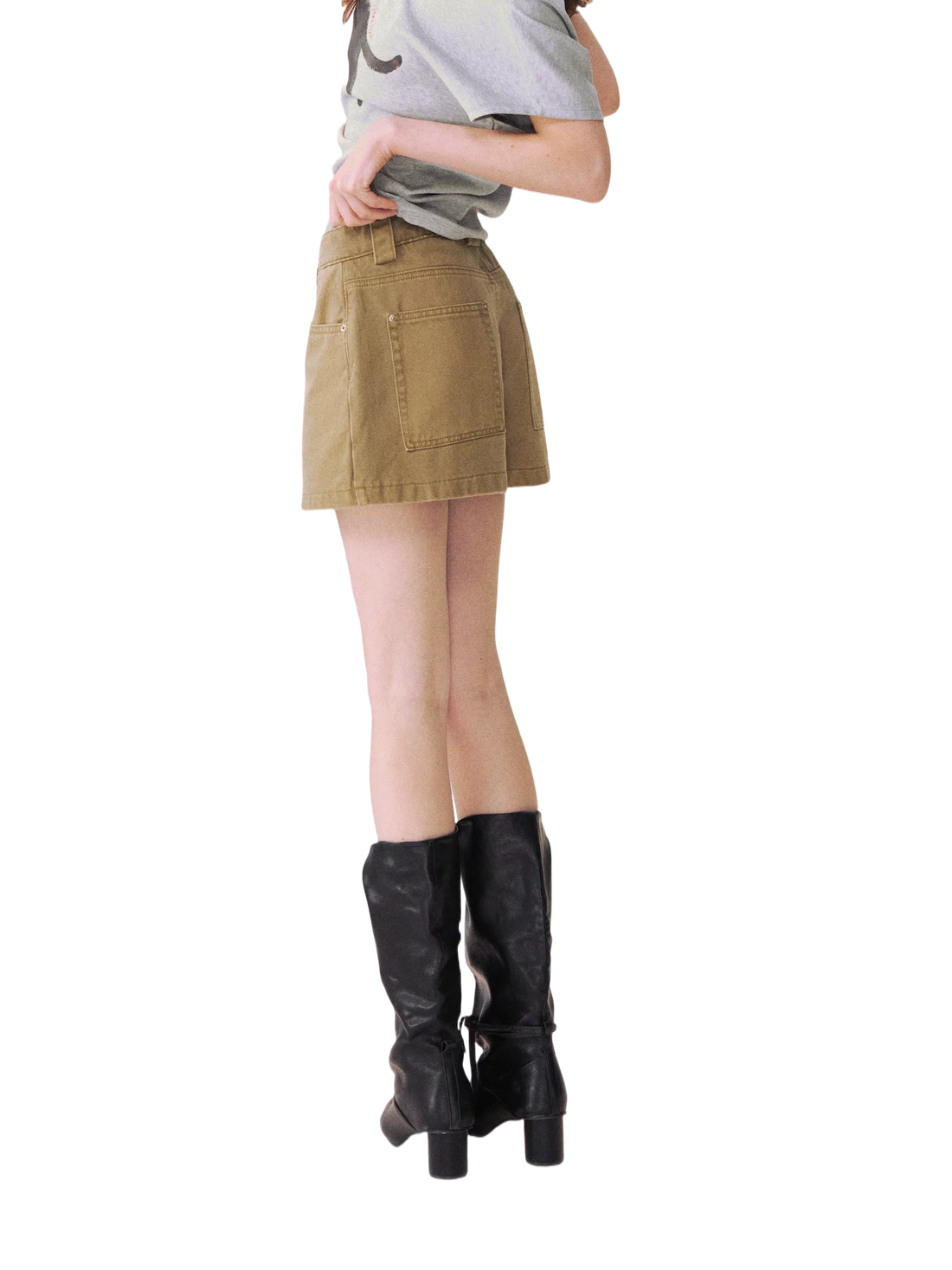 Utility Style Denim Shorts
