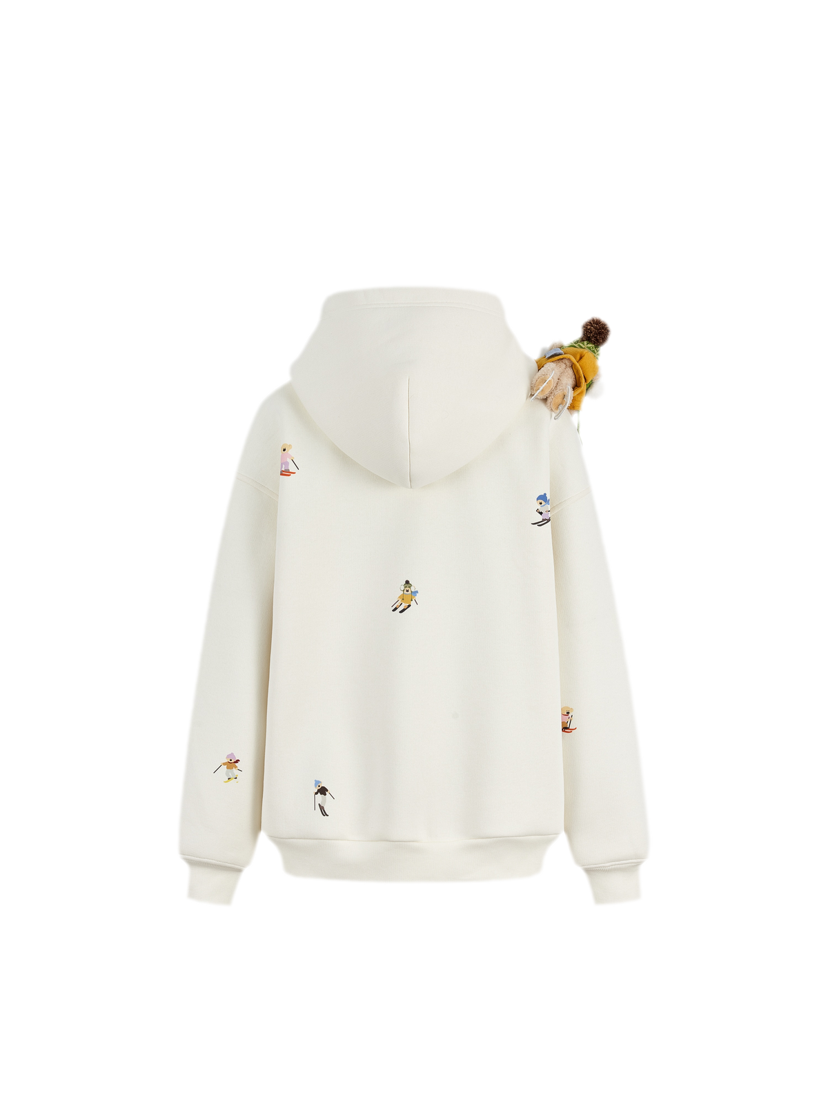 Snow Bear Printed Hooded Sweatshirt