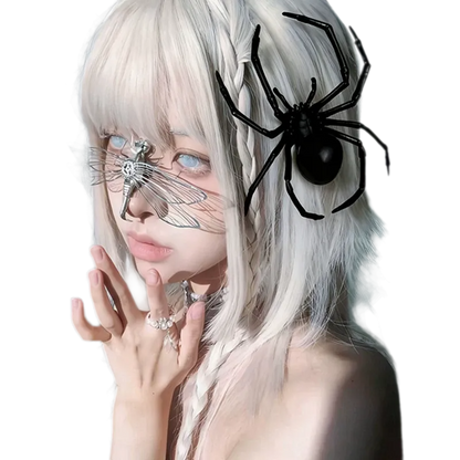 Glossy Gothic Spider Hair Clip
