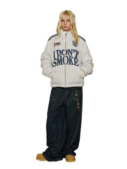 Reversible Denim Baggy Straight Pants