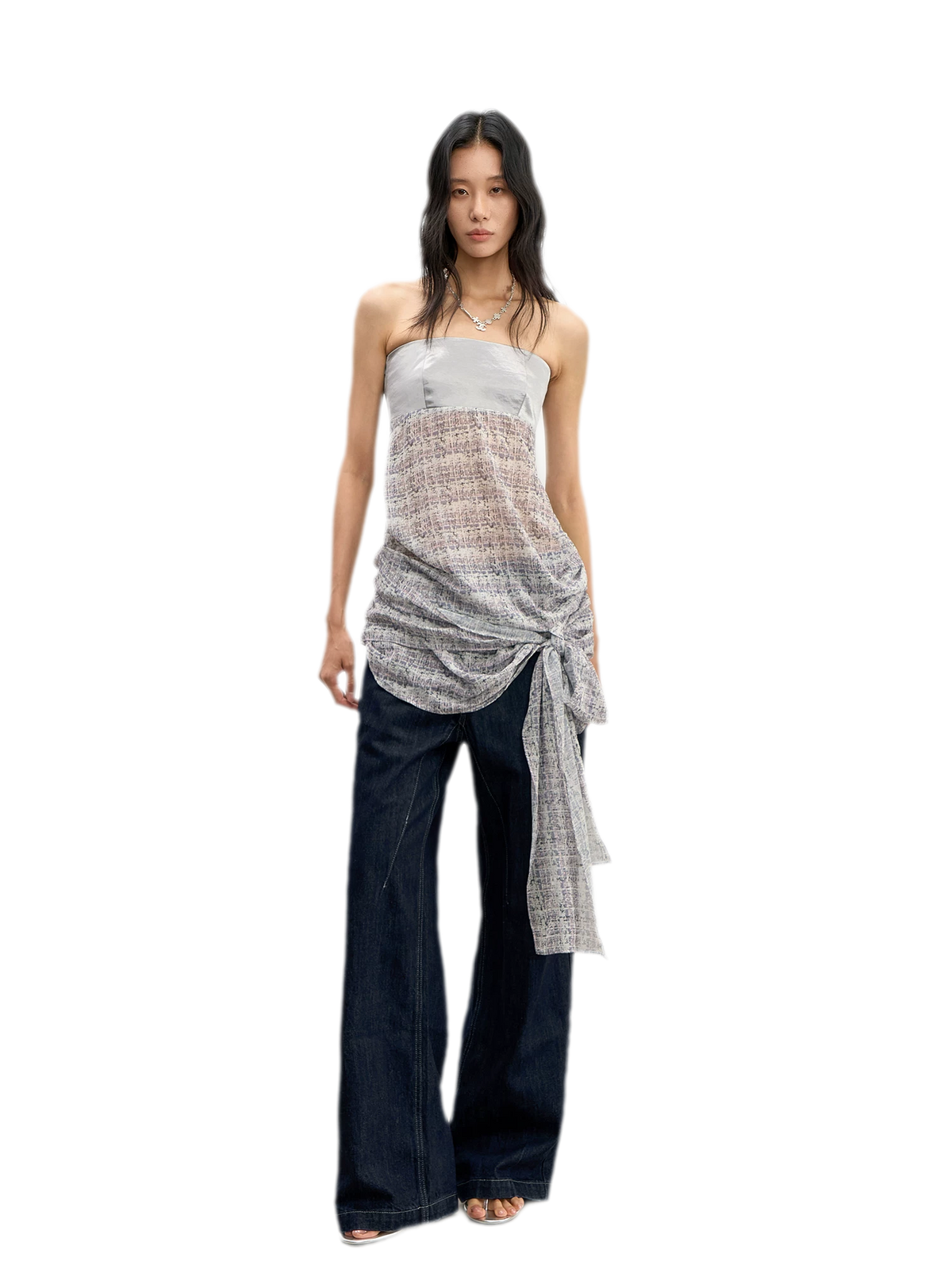 Washed Contrast Stitch Jeans