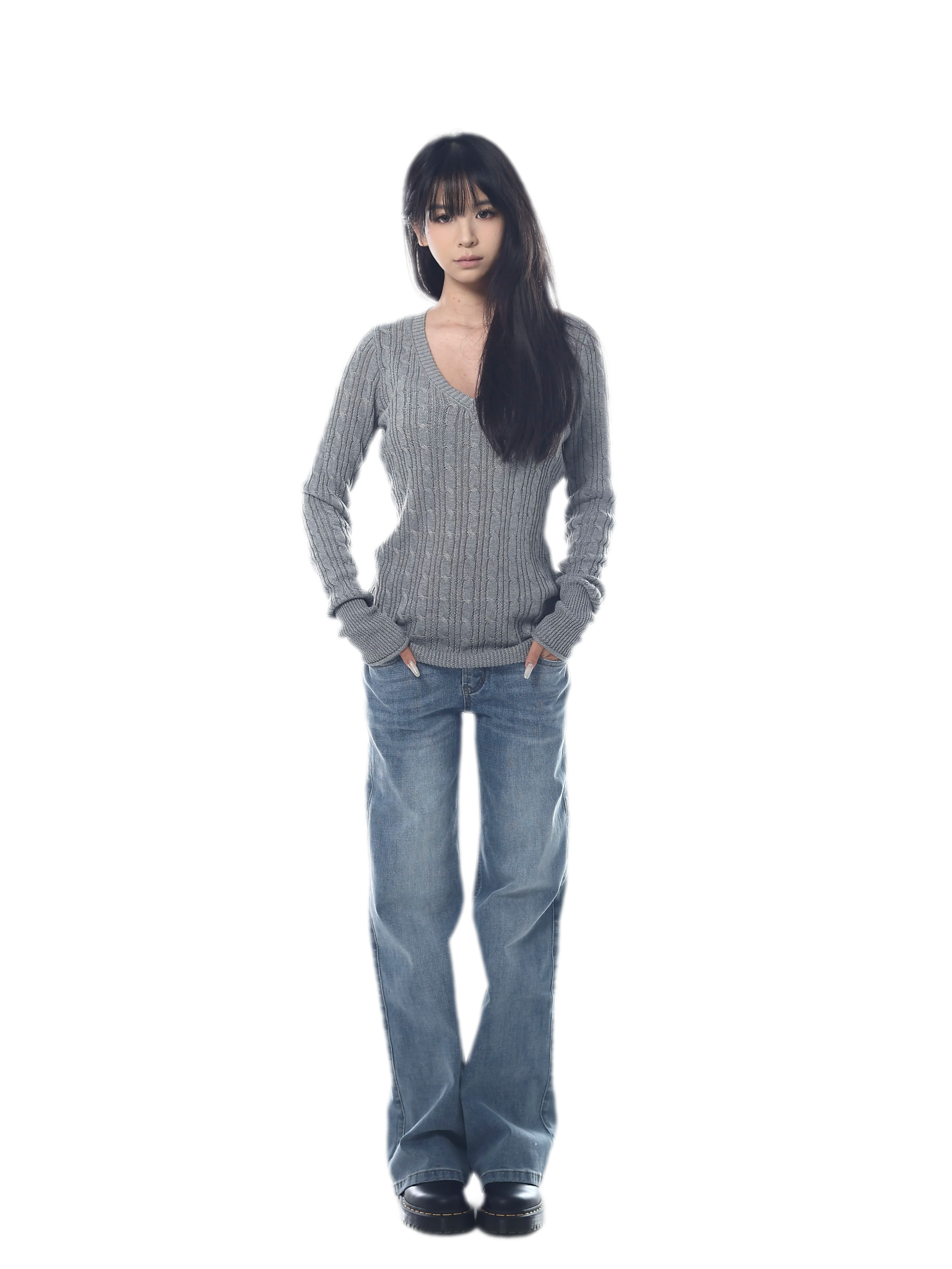 Low-Rise Straight Jeans